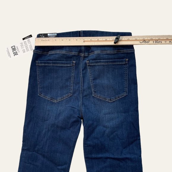 Chloe Pull-ON Jeans Liverpool Los Angeles The Crop Size 6 Denim Blue NWT #218 - Picture 7 of 7